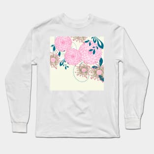 Asian-Inspired Chrysanthemum 1 Long Sleeve T-Shirt